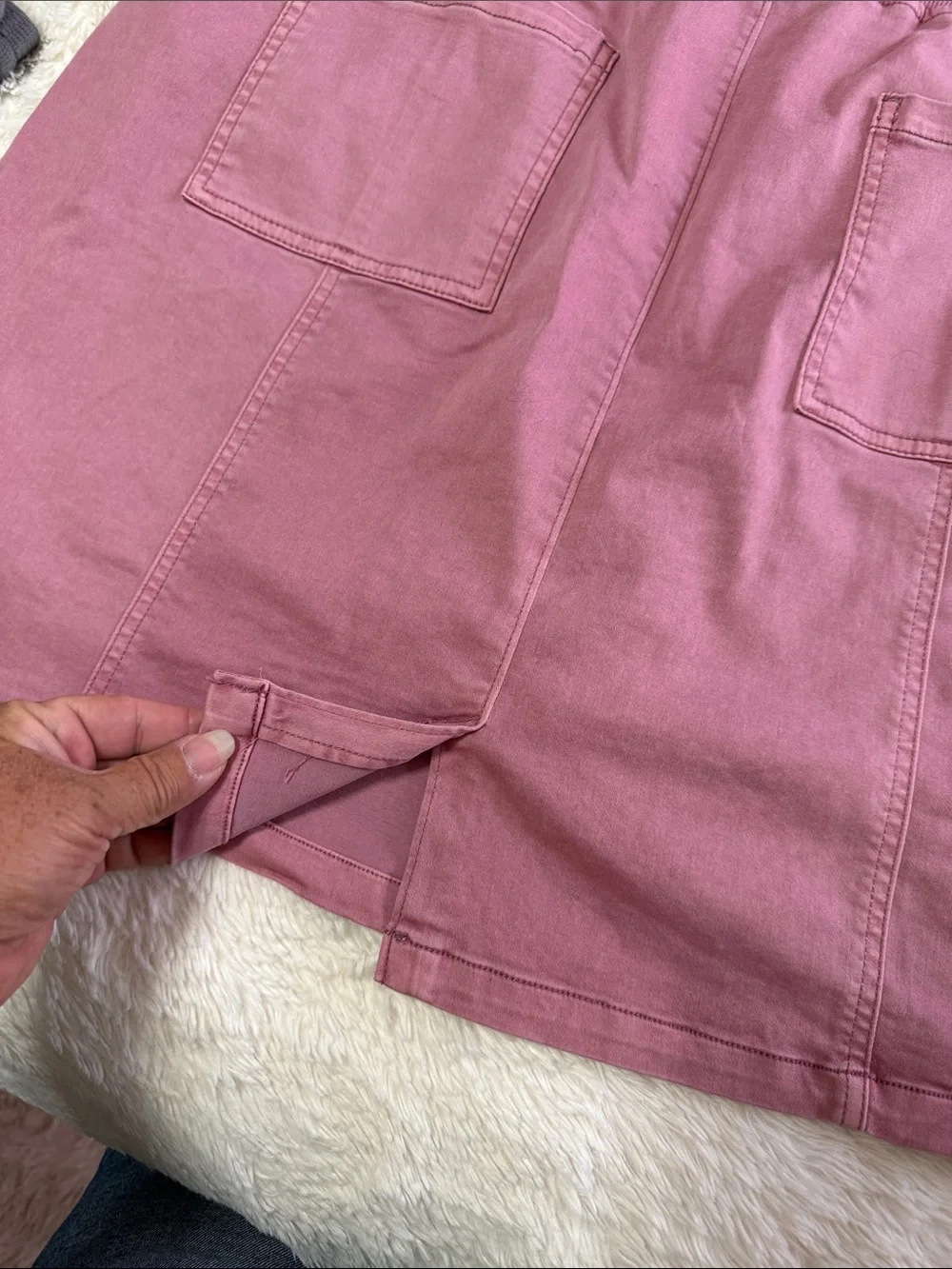 Maurices Mauve Drawstring A-Line Skirt